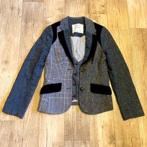 Cartonnier Anthropologie Tweed Patchwork blazer